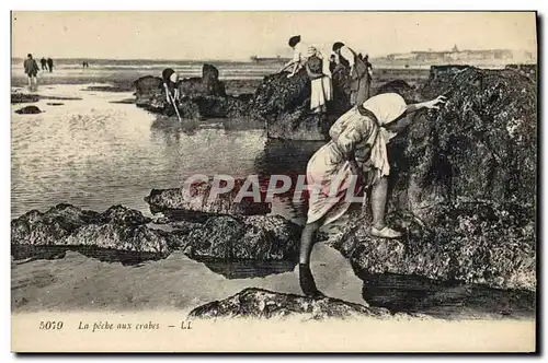 Cartes postales Peche La peche aux crabes