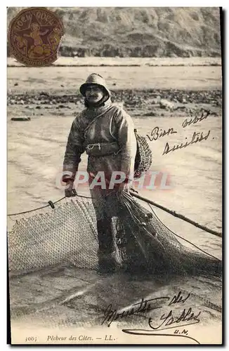 Cartes postales Peche Pecheur des Cotes