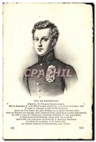 Ansichtskarte AK Napoleon II Roi de Rome Duc de Reichstadt