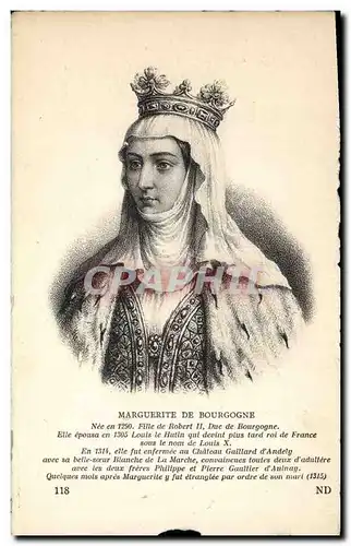 Cartes postales Marguerite de Bourgogne