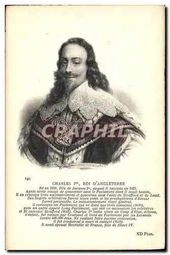 Cartes postales Charles 1er Roi d&#39Angleterre