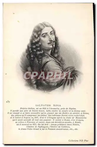 Cartes postales Salvator Rosa Peintre italien