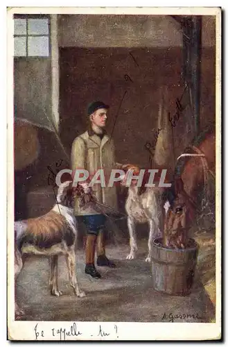 Cartes postales Chien Chiens Chasse a courre Cheval