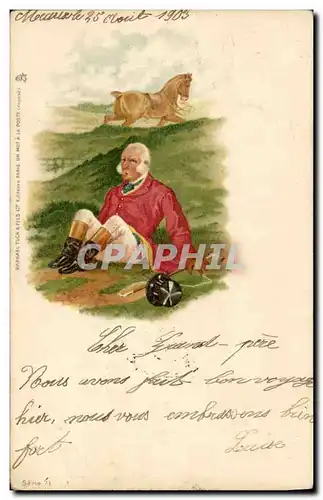 Cartes postales Chien Chiens Chasse a courre Cavalier