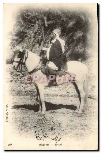 Cartes postales Militaria Algerie Spahi