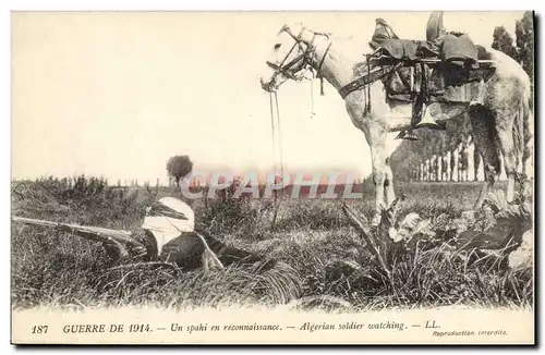 Cartes postales Militaria Un Spahi en reconnaissance