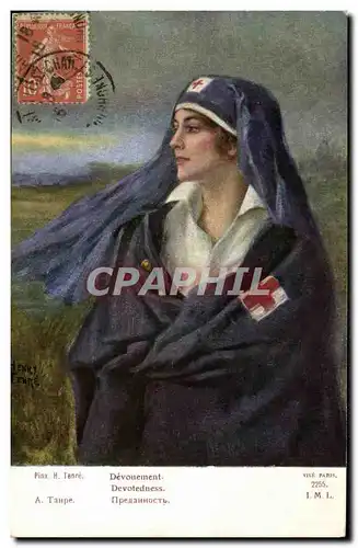 Cartes postales Militaria Sante Tenre Devouement Infirmiere Croix Rouge