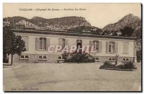 Cartes postales Militaria Sante Toulon Hopital Ste Anne pavillon des Bains
