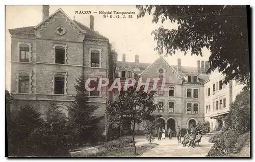 Cartes postales Militaria Sante Macon Hopital Temporaire n�8