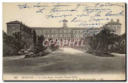 Ansichtskarte AK Militaria Sante Beauvais Le Lycee Jeanne Hachette Jeunes filles Hopital Temporaire n�11 Facade p