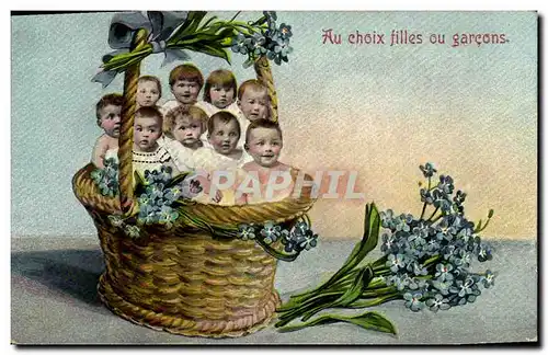 Cartes postales Fantaisie Enfant Bebe au choix filles ou garcons