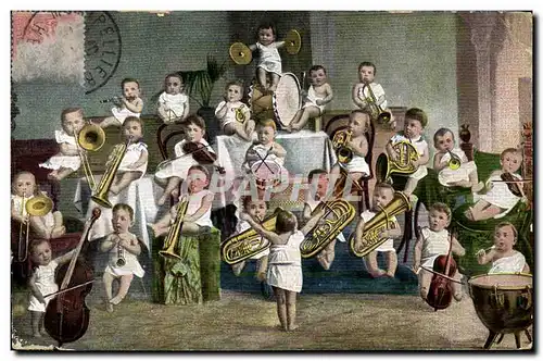 Cartes postales Fantaisie Enfant Bebe Musique