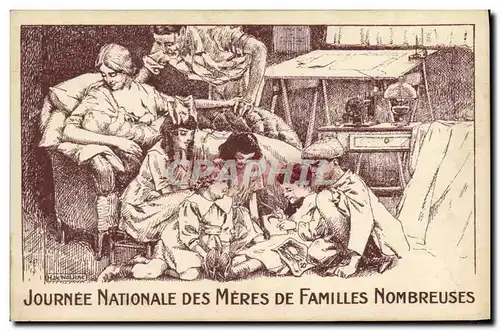 Cartes postales Femmes Journees nationale des meres de familles nombreuses