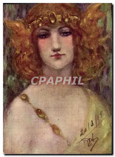 Cartes postales Fantaisie Illustrateur Femme