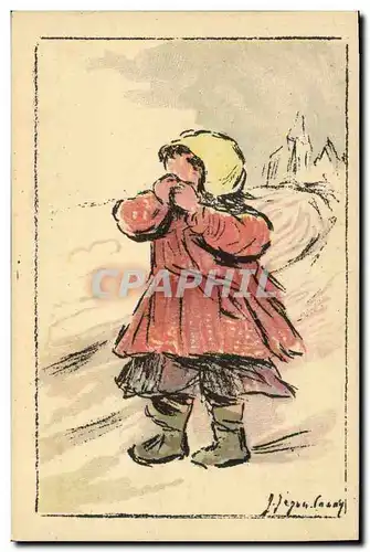 Cartes postales Fantaisie Illustrateur Enfant Orphelinat des Armees