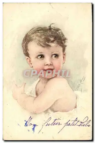 Cartes postales Fantaisie Illustrateur Enfant Bebe