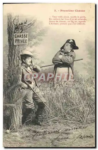 Cartes postales Fantaisie Femme Premiere chasse