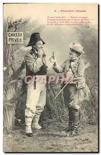 Cartes postales Fantaisie Femme Premiere chasse