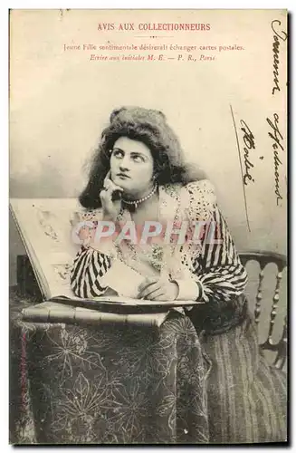 Cartes postales Fantaisie Femme Avis aux collectionneurs Cartes postales