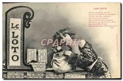 Cartes postales Fantaisie Femme Les jeux Loto