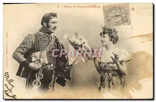 Cartes postales Fantaisie Femme Soldat Militaria