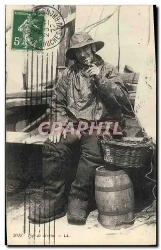 Cartes postales Peche Type de marin