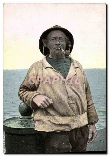 Cartes postales Peche Un loup de mer