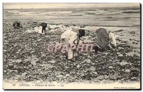 Cartes postales Peche Onival Pecheurs de moules