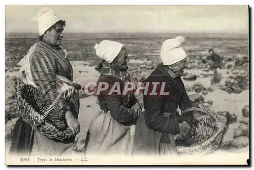 Cartes postales Peche Type de moulieres