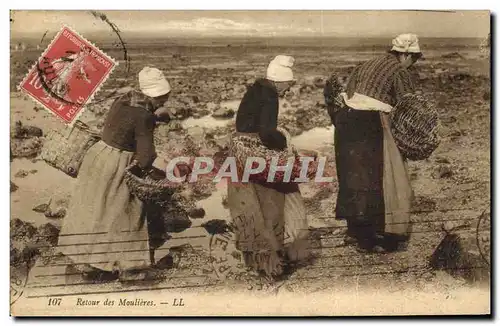 Cartes postales Peche Retour des moulieres