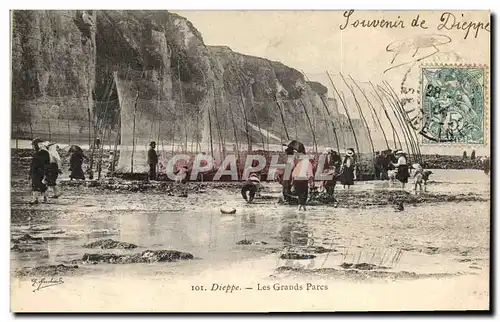 Cartes postales Peche Dieppe Les grands parcs