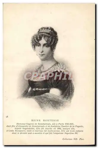 Cartes postales Reine Hortense