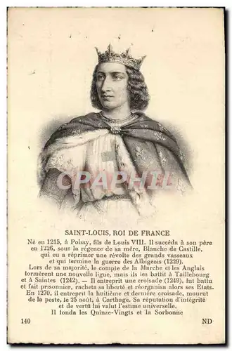 Cartes postales Saint Louis Roi de France