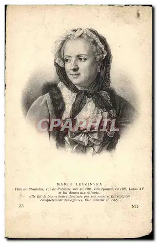 Cartes postales Marie Leczinska