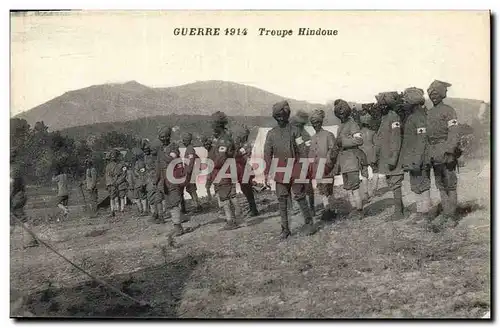 Cartes postales Militaria Troupe Hindoue Croix Rouge