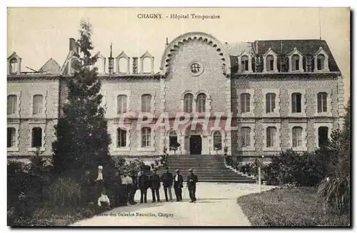 Cartes postales Militaria Chagny hopital temporaire