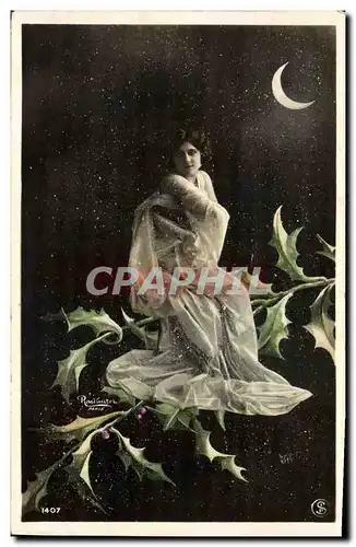 Cartes postales Fantaisie Femme Lune