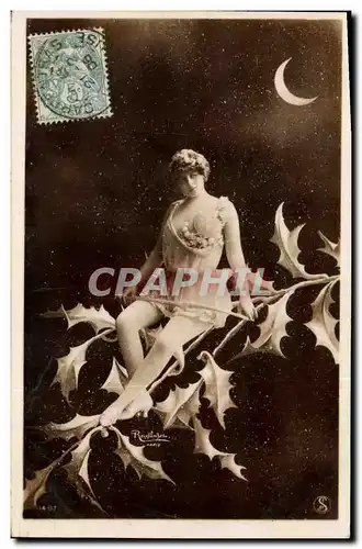 Cartes postales Fantaisie Femme Lune