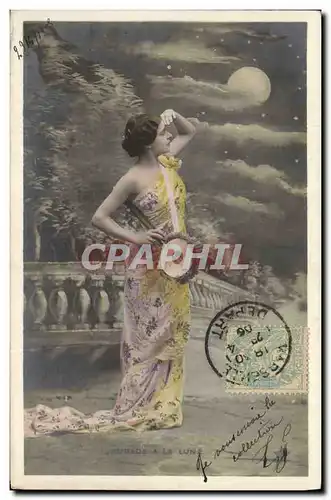 Cartes postales Fantaisie Femme Lune