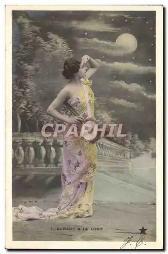 Cartes postales Fantaisie Femme Lune