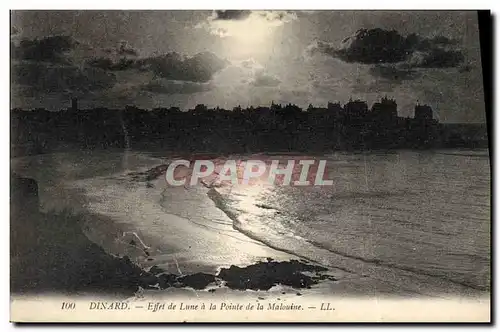 Cartes postales Lune Dinard Effet de lune a la pointe de la Malouine