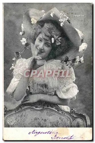 Cartes postales Fantaisie Femme Theatre Campton