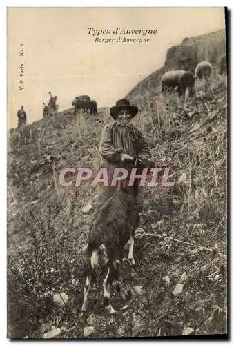 Ansichtskarte AK Folklore Auvergne Berger Chevre