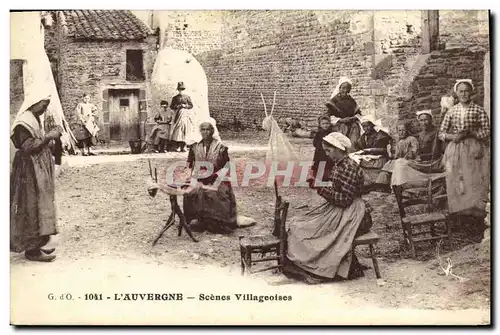 Ansichtskarte AK Folklore Auvergne Scenes villageoises