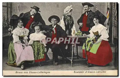 Ansichtskarte AK Folklore Alsace Lorraine