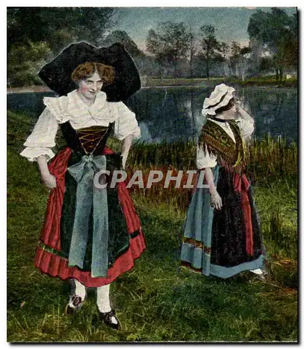 Ansichtskarte AK Folklore Elsasserin Lothringerin