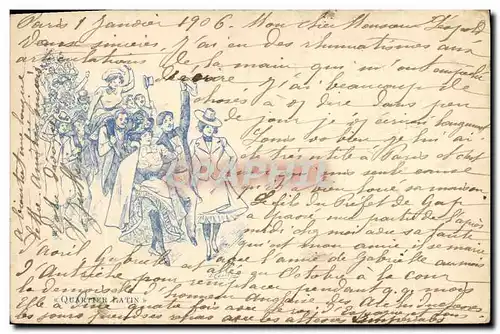 Cartes postales Fantaisie Illustrateur Femmes Quartier Latin