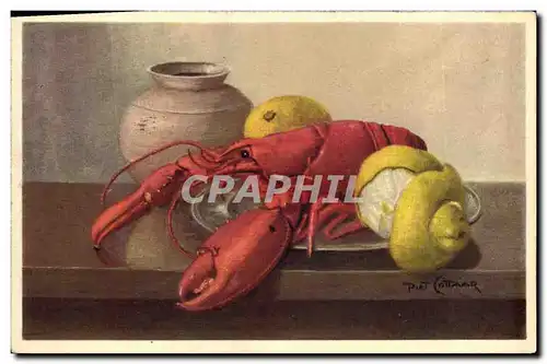 Cartes postales Fantaisie Illustrateur Langouste