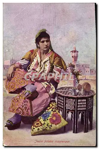 Cartes postales Fantaisie Orientalisme Jeune femme mauresque