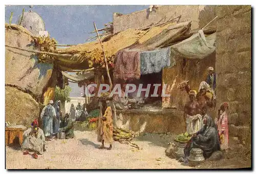 Ansichtskarte AK Fantaisie Orientalisme Wuttke Scene de rue Omdurman Khartum